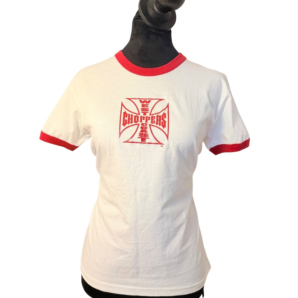 RARE Women's West Coast Choppers Graphic T Shirt Vintage 90s Short Sleeve Size S